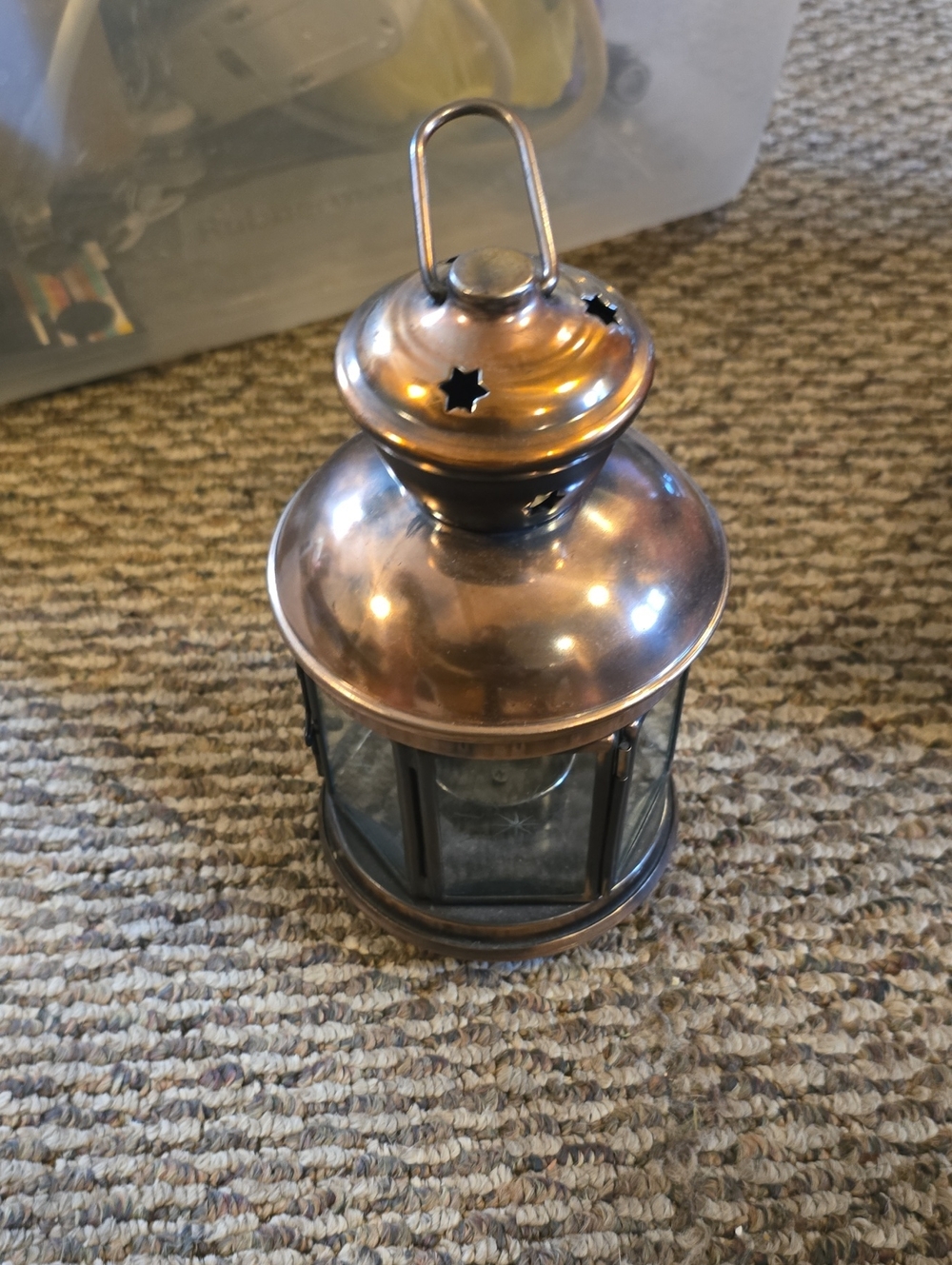 Copper Finish Decorative Lantern - Home Accents